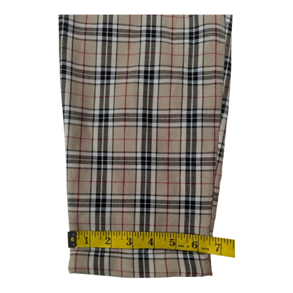 Nasty Gal Sz 8 NWT Check Tapered High Waisted Pants - Picture 12 of 12